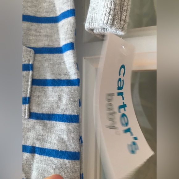 NWT Carter’s size 12 mo “Cute And Charming Little Guy” fox zip up hooded romper - Picture 8 of 9